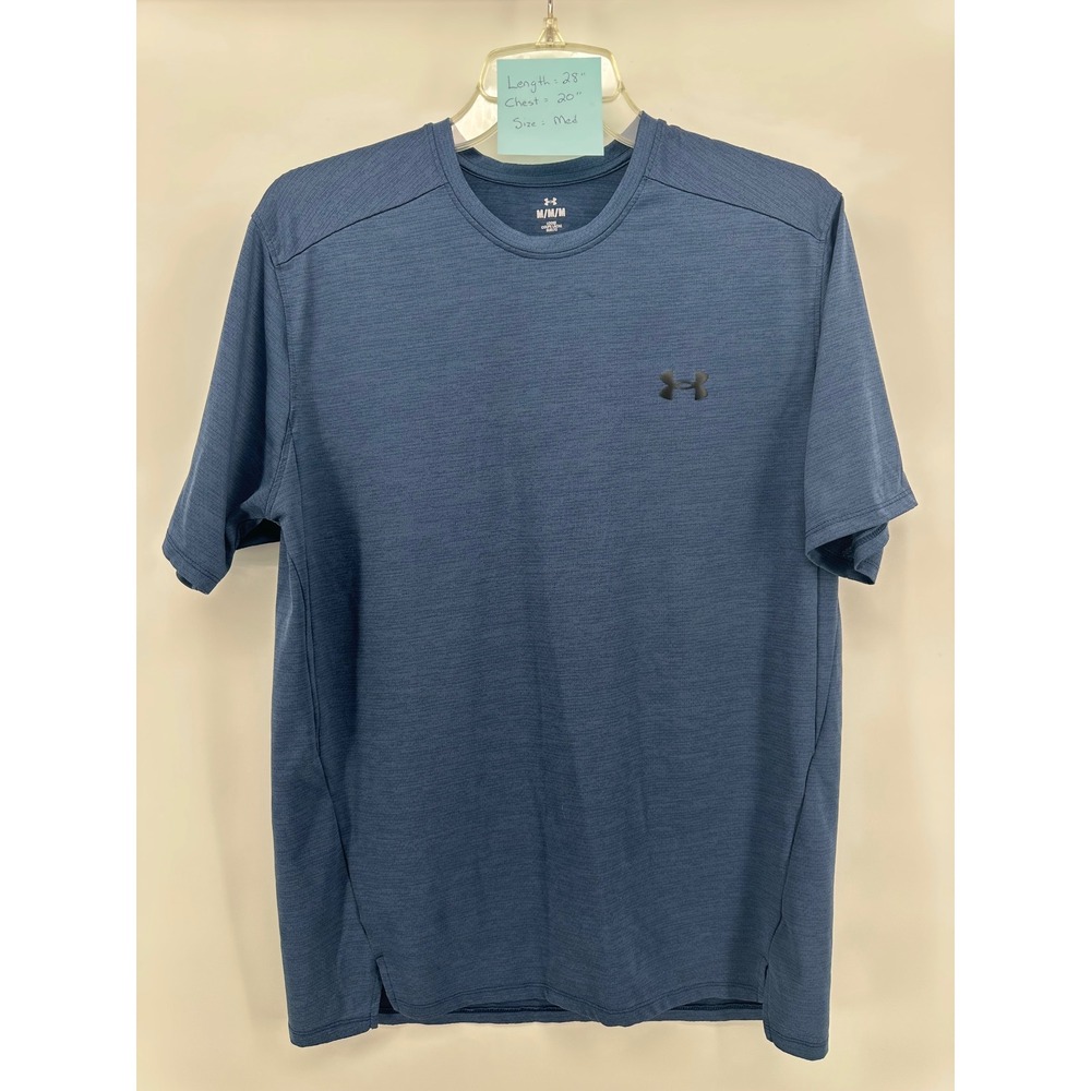 Under Armour Men's Athletic T-Shirt Blue‎ Short Sleeve Crew Neck Size Medium